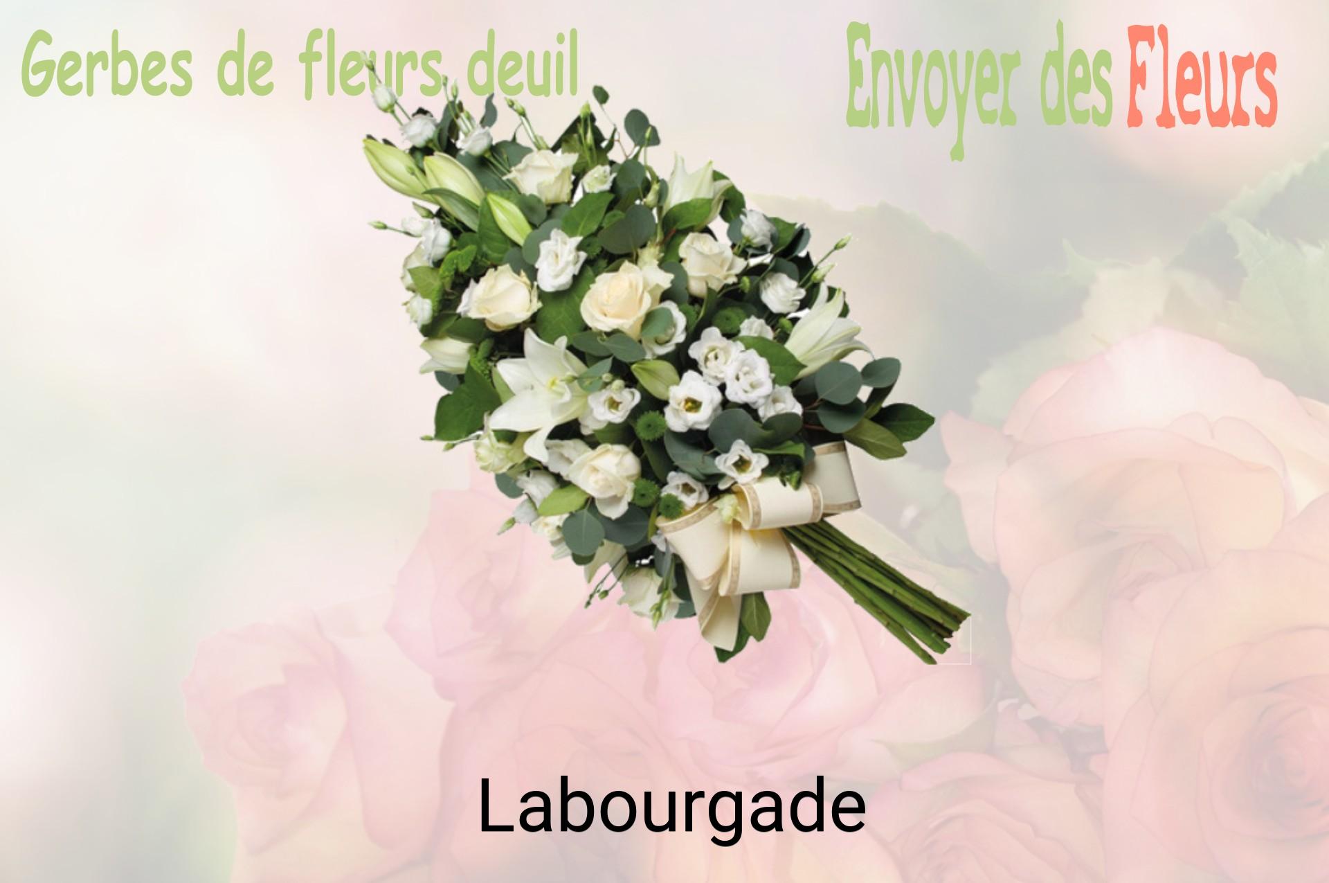 Gerbe de fleurs de deuil livrée à Labourgade